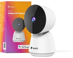 Agunto IC1 - Beveiligingscamera binnen - Huisdiercamera met app - Hondencamera - Beweging en Geluidsdetectie - Google Home