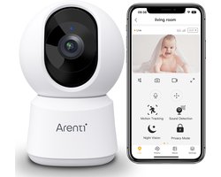 Arenti P2Q Wifi Beveiligingscamera Voor Binnen - Huisdiercamera - Babyfoon - 4MP - Beweegbaar - Dual-Band Wifi - Draadloos - Full360° bewaking - Geen Blinde Vlekken - Geen Maandelijkse Kosten - HD - Besturing via App - Onvif