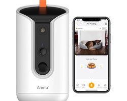 Arenti Petcam1 32GB 3MP Wifi Huisdiercamera Voor Hond Of Kat - Hondencamera - Kattencamera - Uniek - Schiet Brokjes - Petfeeder - Dual-Band Wifi - Amazon's Bestseller