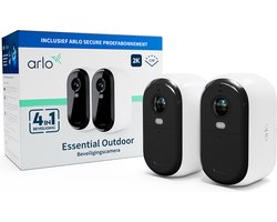 Arlo Essential 2K draadloze beveiligingscamera voor buiten - 2 IP-Camera's