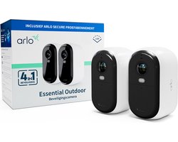 Arlo Essential HD draadloze beveiligingscamera voor buiten - 2 IP-Camera's