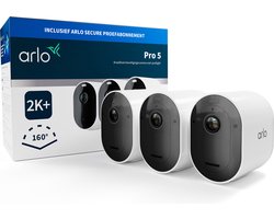 Arlo Pro 5 2K+ draadloze beveiligingscamera voor buiten - 3 IP-Camera's, wit