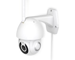 Beveiligingscamera Met EU Stekker - Outdoor Security Camera - Bewegingssensor - Buitencamera Met Nachtzicht - LSC Camera - Met WiFi & App - 3 Megapixels - Inclusief 32GB SD-Kaart - Wit