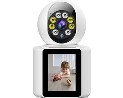 Beveiligingscamera Uzzy M.F - Videobellen Smart camera - met 2,8 inch IPS - scherm - Op afstand bestuurbaar - HD-kwaliteit - 360° rotatie - Nachtzicht - Geluidsdetectie - Baby monitor - Huisdiercamera - Baby camera - babyfoon - Bewakingscamera