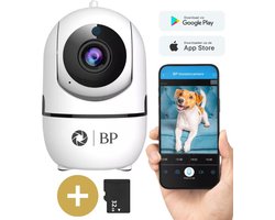 BP® Huisdiercamera - Hondencamera - Dog Camera - IP Beveiligingscamera - Indoor Camera - 2 Weg Audio- WiFi - 2.4 GHZ - Beweeg en Geluidsdetectie - Met 32GB SD kaart - ONVIF -Nederlandse Handleiding - Sinterklaas Cadeautjes