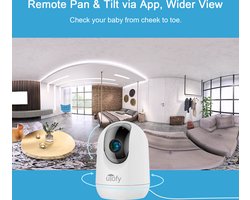 Cloudedge Wifi Huisdiercamera Beveiligingscamera Babyfoon met Camera - Met Gratis App - 1080P - Bidirectionele Audio - Super IR Nachtzicht - Bewegingsdetectie - Wit