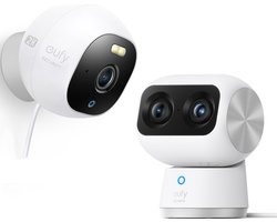 Eufy All-In-One C24 Buiten Security Camera with 2K Resolution + Binnen Cam S350 4K