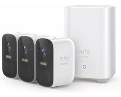 Eufy Cam 2C Draadloze Beveiligingsset - Inclusief Homebase 2 en 3 Camera's - Wit