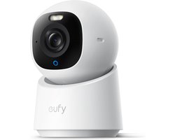 eufy Indoor Cam E30, Nieuwste Generatie, 4K UHD beveiligingscamera, 360 Pan-Tilt, Kleur Nachtzicht, AI Detectie voor Mens/Huisdier/Audio/Huilen, Mens/Huisdier Auto Tracking, Werkt met Homekit - wit