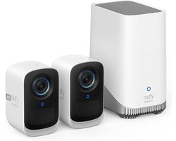 eufy Security eufyCam 3C HQ 4K met Homebase 3 - 2 beveiligingscamera/ IP camera - 180 dagen batterij - Voor binnen & buiten