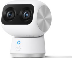 eufy Security S350 Binnencamera – Indoorcam - 4K UHD-resolutie, Dual-Cam met 8× hybride zoom, 360° pan en tilt, AI-tracking, compatibel met Alexa en Google Assistant