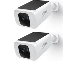 Eufy Spotlight IP-camera - Solocam S40 - Zwart en wit,Met geïntegreerd zonnepaneel (solar) - 2K - 2 stuks