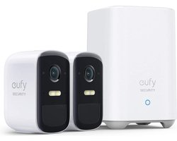 Eufycam 2C Pro - 2K Resolution - 2 beveiligingscamera's / IP-camera's + basisstation - 180 dagen batterij - Voor binnen & buiten