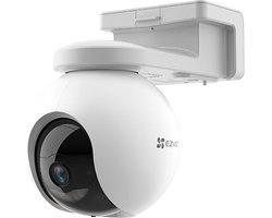 Ezviz HB8 2K+ Beveiligingscamera - Standalone Batterij Camera-Buitencamera - Pan/Tilt Zoom - 2K - Auto tracking - Tot 210 dagen batterijduur - Wifi - Wit