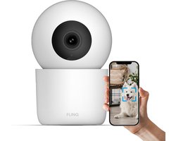 FlinQ Smart Huisdiercamera - Hondencamera met App - 2K Binnen Camera met Huisdier Detectie - Herkend Honden en Katten - Petcam voor Dieren