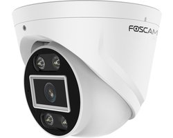 Foscam T5EP IP Camera - 3K QHD - PoE - IP turret camera - Nachtzicht - Geluid en lichtalarm - Wit