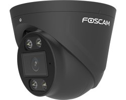 Foscam T5EP IP Camera - 3K QHD- PoE - IP turret camera - Nachtzicht - Geluid en lichtalarm - Zwart