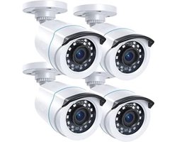 Graytified - Cctv Camerasysteem - Camera Beveiliging Draadloos Wifi - Wifi Beveiligingscamera Set Buiten - Wit