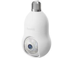 Hombli Beveiligingscamera - Bewakingscamera voor buiten met Fitting Montage - Floodlight camera - Outdoor camera - 2K - Gekleurd Nachtzicht - Bewegingsdetectie - Volgfunctie - Wit