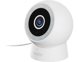 Hombli Compact Model - Beveiligingscamera - Bewakingscamera voor buiten - Floodlight camera - Outdoor camera - 2K - Gekleurd Nachtzicht - Bewegingsdetectie - Wit -