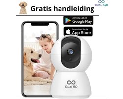 Huisdiercamera - Hondencamera - Dog Camera - NL Handleiding - IP Beveiligingscamera - 2 Weg Audio- WiFi - 2.4 GHZ - Beweeg en Geluidsdetectie - Nachtvisie - 360 Eyes App