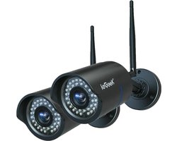 ieGeek Beveiligingscamera Buiten 2K Bewakingscamera WiFi Camera Beveiliging, Nachtzicht, 24/7 Opname, Bewegingssensor, IP66 Waterdicht, Recorder, Lokale/Cloud Opslag, 2.4G, 2 stuks