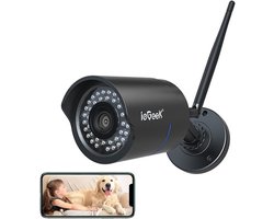 ieGeek Beveiligingscamera buiten - CCTV-camera draadloos - 1080P WiFi-thuisbewakingscamera's met IP66 waterdicht - nachtzicht