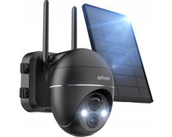 ieGeek Bewakingscamera voor buiten, accu, 2K camera, bewaking buiten, zonne-energie, 360° WLAN-camera, outdoor, draadloze buitencamera met gekleurd nachtzicht en PIR-persoonsherkenning, alarm