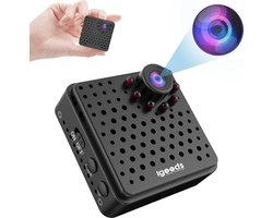 Igoods HD Beveiligingscamera - Mini Camera - Verborgen Spy Camera - App voor Telefoon - Nachtvisie & Alarmfunctie - 1080P