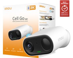 Imou Cell Go - Beveiligingscamera - 2K Draadloos Bewakingscamera Voor Buiten - 5000 mAH Accu - Snelle En Eenvoudige Installatie - AI-Persoonsdetectie - Inclusief Opslag - Ingebouwde eMMC-Opslag Van 4GB - 1 Jaar Gratis Cloudopslag - IP65 Weerbestendig