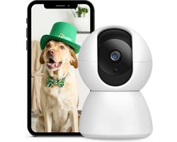 Maxipets ® - Beveiligingscamera - HuisdierCamera - 1080P HD - Wifi - Hondencamera met app - Nachtvisie - Bewegingsdetectie - Petcam - Indoor camera - Zwart - Gratis e-book