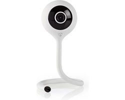 Nedis SmartLife Camera voor Binnen - Wi-Fi - Full HD 1080p - Cloud Opslag (optioneel) / microSD (niet inbegrepen) - Met bewegingssensor - Nachtzicht - Wit