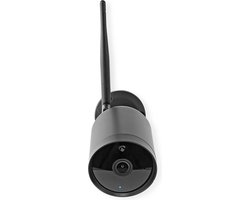 Nedis SmartLife Camera voor Buiten - Wi-Fi - Full HD 1080p - IP65 - Cloud Opslag (optioneel) / microSD (niet inbegrepen) - 12 V DC - Met bewegingssensor - Nachtzicht - Zwart