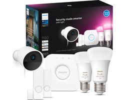 Philips Hue Secure starterkit - wit en gekleurd licht - E27