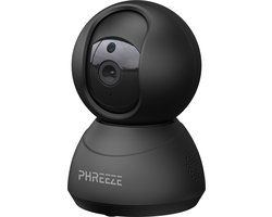 Phreeze Camera Beveiliging - IP Camera - Bedraad - APP - Wifi - 2K Quad HD 1440P - Slimme 360º Beveiligingscamera met App - Baby Monitor - Huisdiercamera - Camera Huisdier - Babyfoon met Microfoon, Speaker - Nederlands Merk