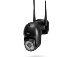 SEC24 CAM216Z Dome Camera zwart - IP Camera draai- en kantelbaar voor buiten - FHD 1080P - Kleuren nachtzicht