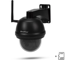 SecuFirst CAM214Z met 128GB opslag Dome Camera zwart - IP Camera draai- en kantelbaar voor buiten - FHD 1080P