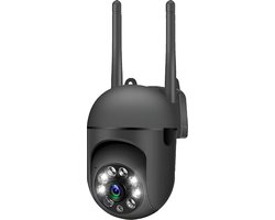 Somstyle Beveiligingscamera Draadloos - Met Bewegingsdetectie - 1080P Full HD - Verborgen Camera - Op Afstand Beweegbaar - Met WiFi en App - 360 Graden - Nachtzicht - Zwart