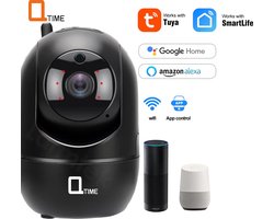 Tuya Premium 1080P Draadloze Mini IP VolgCamera WiFi Babyfoon (honden huisdier-camera) CCTV Indoor 2.4Ghz & 5Ghz Wifi Beveiligings Camera 2-Weg Audio Met Instelbare Bewegingsdetectie Ondersteund Amazon Alexa Echo Google Home TUYA gebaseerde Apps..