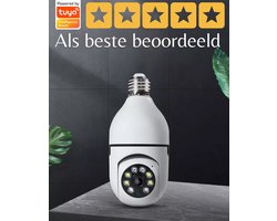 WiFi Beveiliging Camera "Tuya/Smartlife App" | 2,4Ghz | E27 gloeilamp aansluiting | 1080P | 360 Gemotoriseerd Draaibaar | Op afstand te bedienen