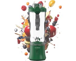 ActiveBlend, Blender To Go, 600 mL - 270 W, voor Smoothies en Eiwitshakes - Krachtige motor - Portable Blender - Draagbare Blender - Smoothie Maker - 4000 mAh - (Groen)