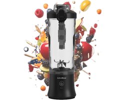 ActiveBlend, Blender To Go, 600 mL - 270 W, voor Smoothies en Eiwitshakes - Krachtige motor - Portable Blender - Draagbare Blender - Smoothie Maker - 4000 mAh - (Zwart)