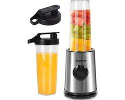 Aigostar Mini Blender - Blender to go - Smoothie Maker - 2 To-Go Bekers 800 ml