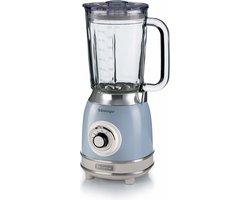 Ariete 0583/05 | Vintage Blender | 1100 Watt | glazen kan | 1,5 liter inhoud | Ice crush | Blauw