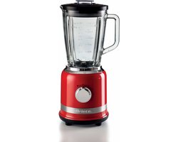 Ariete 0585/00 - Blender - 1.5 liter - 1000 W - glazen kan - RVS - pulse functie - ice crusher - rood