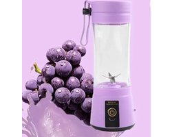 * AYASOUK * Draagbare blender, kleine blender elektrisch - 380 ml draagbare sapcentrifuge, elektrische blender | Hoge temperatuurbestendige blender voor kamperen, thuis, werken, school, reizen, picknick. ( paars ).