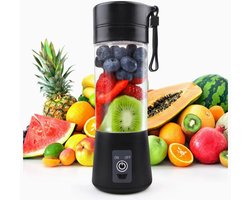 * AYASOUK * Draagbare blender van 380 ml voor shakes en smoothies: mini-blender USB-oplaadbare citruspers, geschikt voor buitensporten reizen thuis. (ZWART)