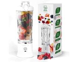 Bikolo® - Blender To Go - Mini Blender - Draagbare Blender - Portable Blender - Blender To Go Draadloos - Smoothie Maker - BPA Vrij - Wit + E-Book Kookboek