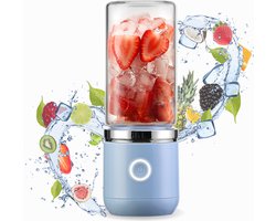 Blend In® 2.0 Draagbare blender - Blender to go - Smoothie blender - Mini blender - Smoothie maker - Portable blender - Smoothies & Shakes - Draadloos & Draagbaar - USB oplaadbaar - Blauw