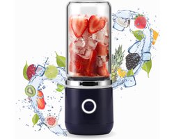 Blend In® 2.0 Draagbare blender - Blender to go - Smoothie blender - Mini blender - Smoothie maker - Portable blender - Smoothies & Shakes - Draadloos & Draagbaar - USB oplaadbaar - Navy